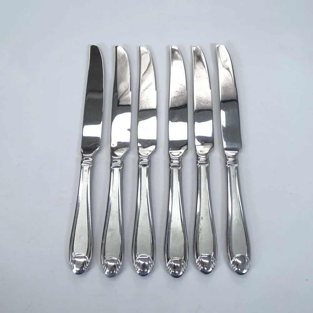 Oneida Stainless 18/10‎ SATIN GARNET Dinner Knives Set of 6 Flatware